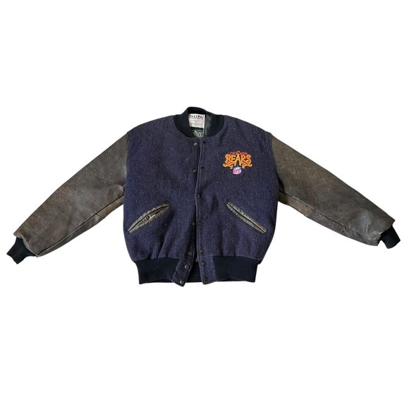 Vintage Bears Varsity Jacket - Blue and Brown - Picture 1 of 15